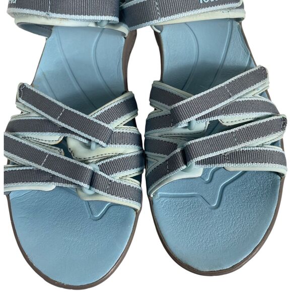 TEVA Tirra Sandals Size 7Y Youth 7 Alaskan Blue Gray Strappy Hiking Adventure - Picture 11 of 16